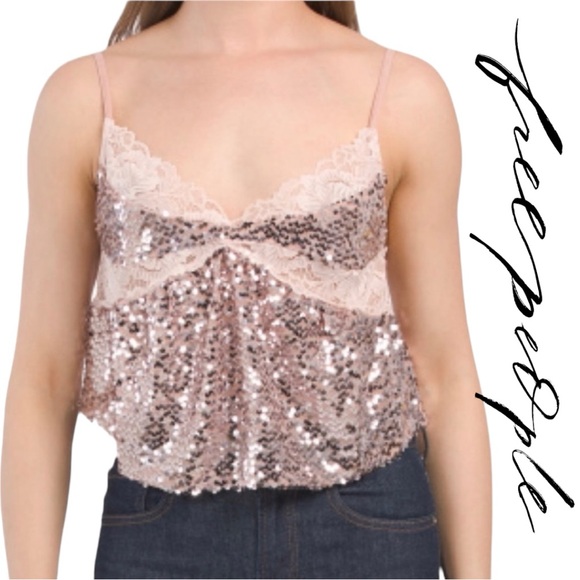 Free People Tops - Free People Right Rhythm Sequin Cami